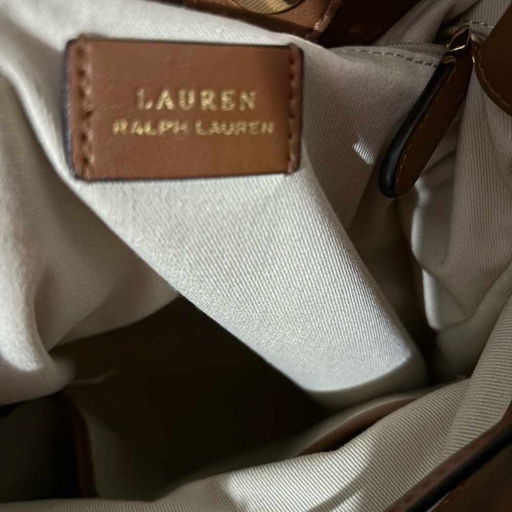 🍷☀️Ralph Lauren Crochet-Straw Debby Drawstring Bag - Picture 10 of 13